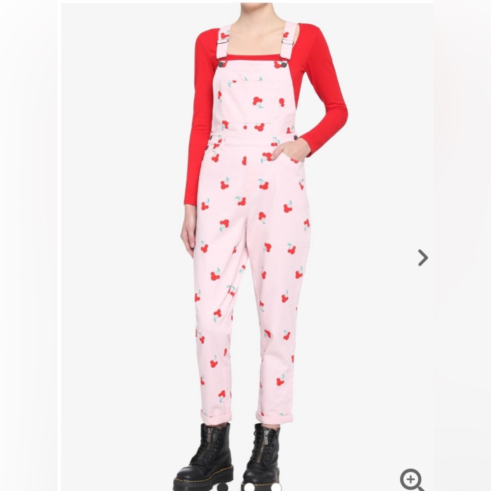Her Universe Disney Minnie Mouse Cherry Overalls XL